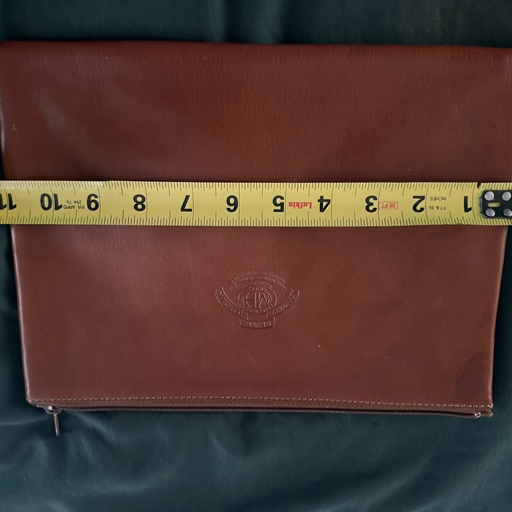 Brown Leather Bag with laminated interior